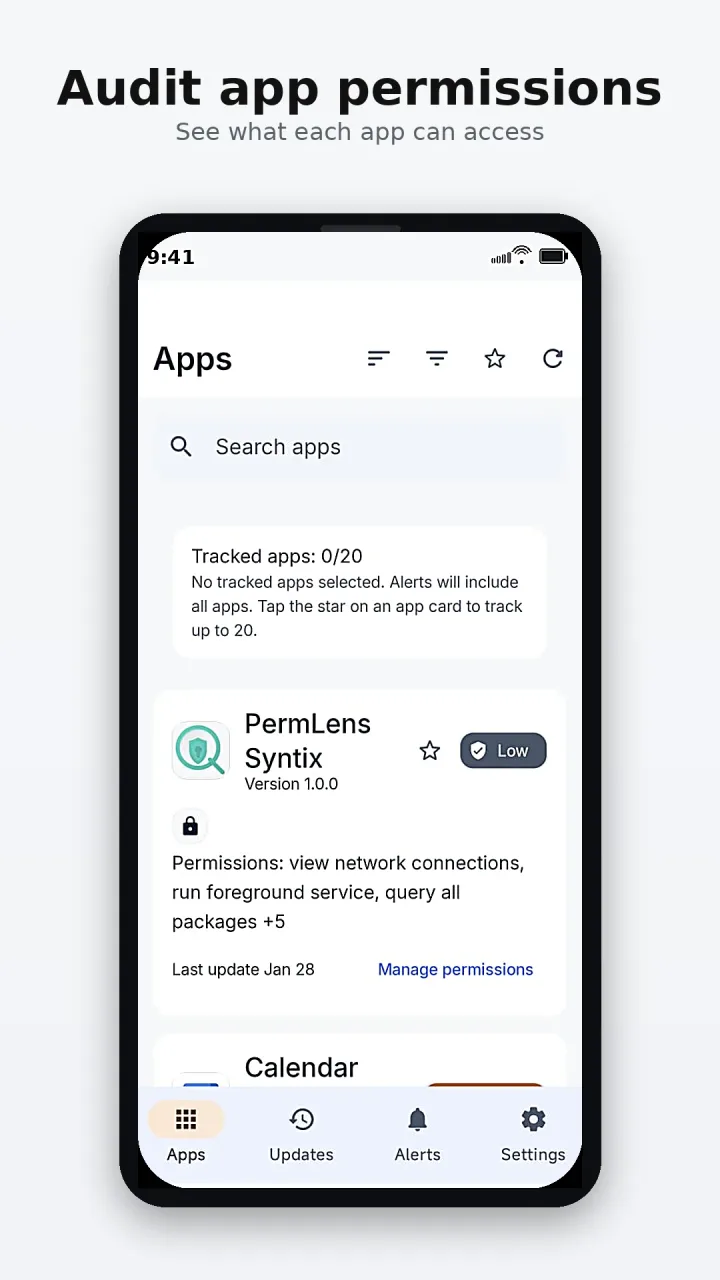 PermLens Syntix – Android Permission Checker & Privacy Audit App screenshot 1