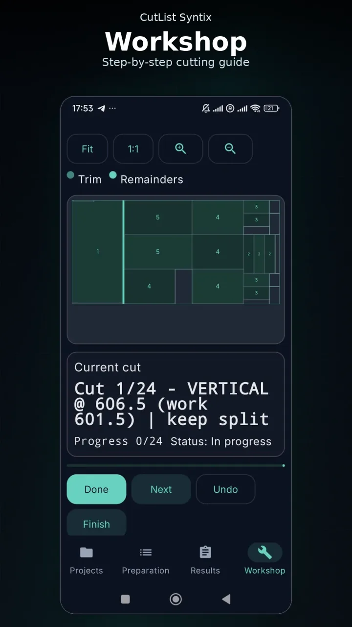 CutList Syntix - Offline Cut List Optimizer for Sheet Materials screenshot 7
