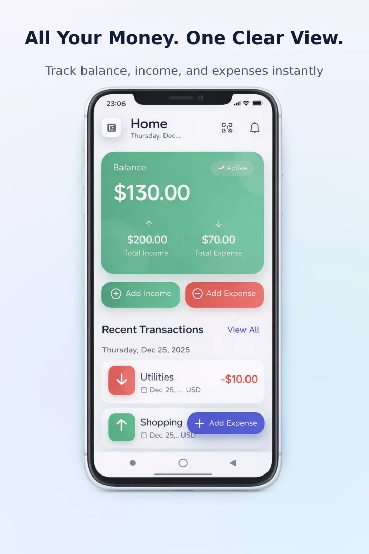 FinSyntix – Offline Budget Tracker & Expense Manager screenshot 1