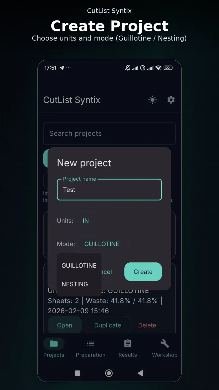 CutList Syntix - Offline Cut List Optimizer for Sheet Materials screenshot 2