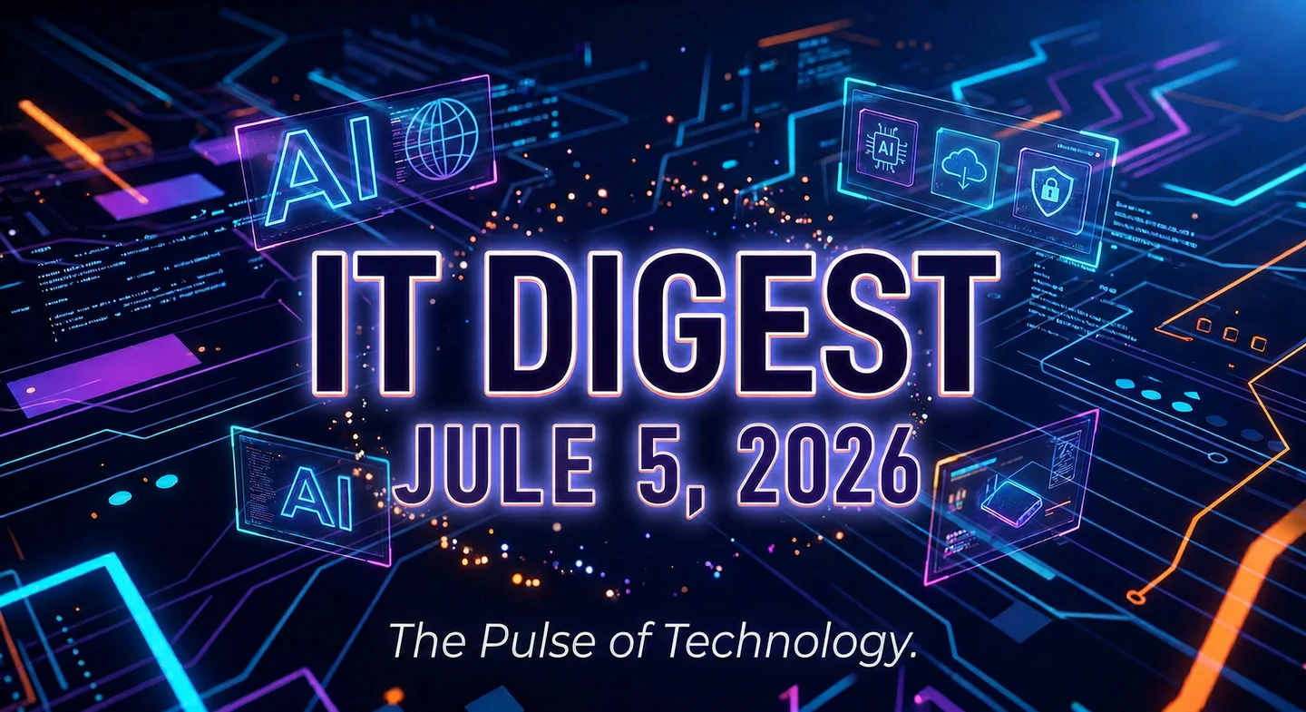 IT News Digest Jule 5, 2026: SpaceX Buys Cursor, Anthropic Models Return & Google's €4.1B Fine cover