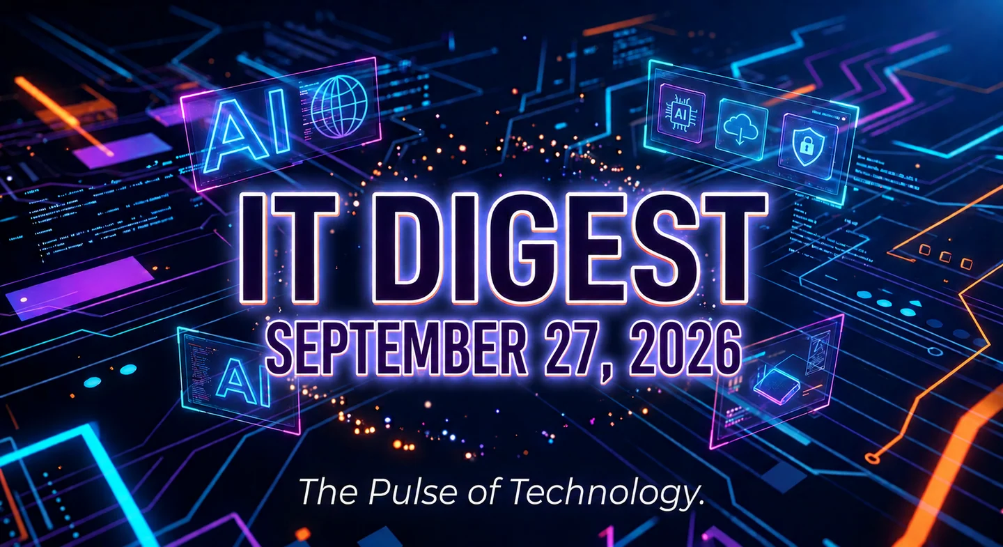 ITNews 27 de setembro de 2026: Agentes de IA, Avanço do Muse AI & Pixel 11 "Call for Me" cover